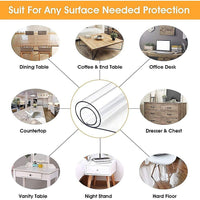 PVC Tablecloth Protector Table Cover Dining Table Cloth Plastic 2800x1170mm 2.0mm Home & Garden Kings Warehouse