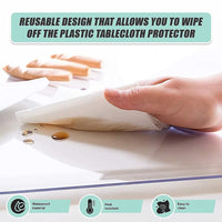 PVC Tablecloth Protector Table Cover Dining Table Cloth Plastic 2800x1170mm 2.0mm Home & Garden Kings Warehouse