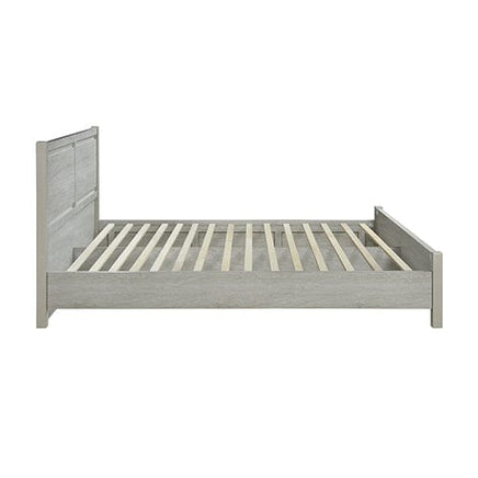Queen Size Bed Frame Natural Wood like MDF in Oak Colour Furniture Kings Warehouse