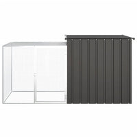 Rabbit Cage Anthracite 200x91x100 cm Galvanised Steel Kings Warehouse