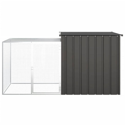 Rabbit Cage Anthracite 200x91x100 cm Galvanised Steel Kings Warehouse