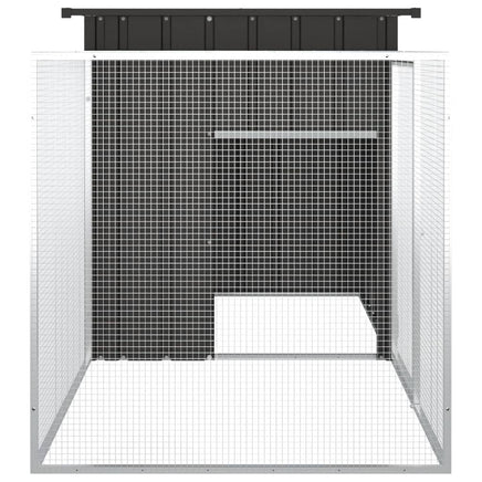 Rabbit Cage Anthracite 200x91x100 cm Galvanised Steel Kings Warehouse