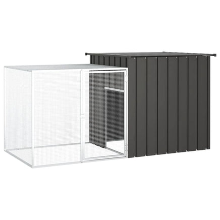 Rabbit Cage Anthracite 200x91x100 cm Galvanised Steel Kings Warehouse