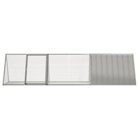 Rabbit Cage Grey 302.5x80.5x71 cm Galvanised Steel Kings Warehouse