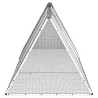 Rabbit Cage Grey 302.5x80.5x71 cm Galvanised Steel Kings Warehouse