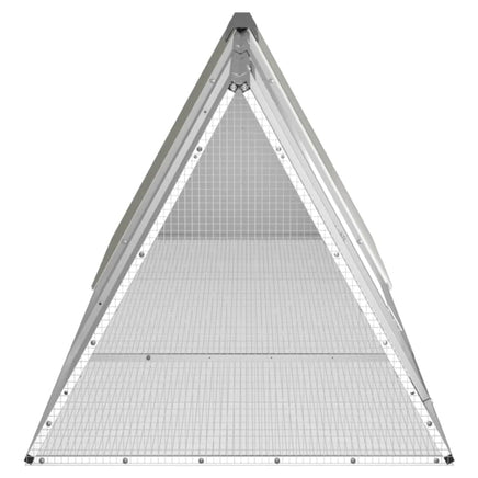 Rabbit Cage Grey 302.5x80.5x71 cm Galvanised Steel Kings Warehouse