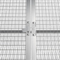 Rabbit Cage Grey 302.5x80.5x71 cm Galvanised Steel Kings Warehouse