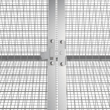 Rabbit Cage Grey 302.5x80.5x71 cm Galvanised Steel Kings Warehouse