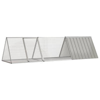 Rabbit Cage Grey 302.5x80.5x71 cm Galvanised Steel Kings Warehouse
