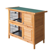 Rabbit Hutch Chicken Coop 91.5cm x 45cm x 82cm Chicken Coop Large Wooden House Run Cage Pet Care Kings Warehouse