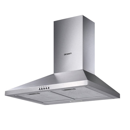 Range Hood 60cm 600mm Kitchen Canopy Stainless Steel Rangehood Wall Mount Appliances Stocktake Sale Kings Warehouse