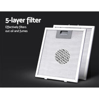 Range Hood 900mm Rangehood Kitchen Stainless Glass Canopy 90cm Early Christmas Sale Kings Warehouse