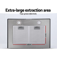 Range Hood 900mm Rangehood Kitchen Stainless Glass Canopy 90cm Early Christmas Sale Kings Warehouse