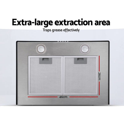 Range Hood 900mm Rangehood Kitchen Stainless Glass Canopy 90cm Early Christmas Sale Kings Warehouse