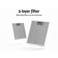 Rangehood 600mm Range Hood 60cm Stainless Steel Glass Kitchen Canopy Appliances Stocktake Sale Kings Warehouse