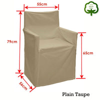 Rans Alfresco 100% Cotton Director Chair Cover - Plain Taupe Furniture Kings Warehouse