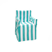Rans Alfresco 100% Cotton Director Chair Cover - Striped Ocean Blue Furniture Kings Warehouse