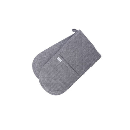 Rans Herringbone Black Cotton Double Oven Mitt Home & Garden Kings Warehouse