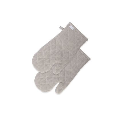 Rans Herringbone Charcoal Cotton Set of 2 Oven Gloves Home & Garden Kings Warehouse