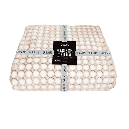 Rans Madison Plush Throw - Linen Home & Garden Kings Warehouse