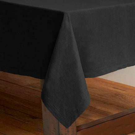 Rans Pure Cotton Hemstitch Tablecloth 150 X 360 cm - Black Home & Garden Kings Warehouse