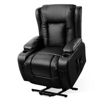 Recliner Chair Lift Assist Heated Massage Chair Leather Rukwa Furniture Kings Warehouse