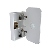 Rectangle Wall Hung Bathroom Mirror Shaving Cabinet Vanity Matte White Health & Beauty Kings Warehouse