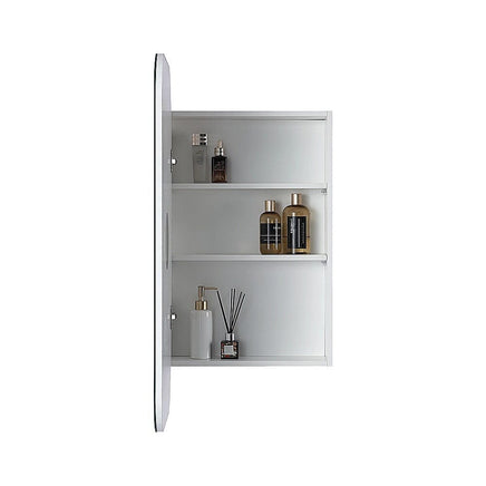 Rectangle Wall Hung Bathroom Mirror Shaving Cabinet Vanity Matte White Health & Beauty Kings Warehouse