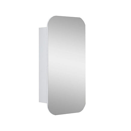 Rectangle Wall Hung Bathroom Mirror Shaving Cabinet Vanity Matte White Health & Beauty Kings Warehouse
