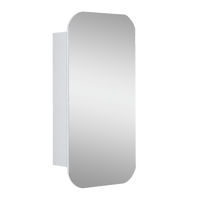 Rectangle Wall Hung Bathroom Mirror Shaving Cabinet Vanity Matte White Kings Warehouse 