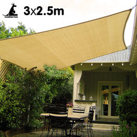 Rectangular Shade Sail 3 x 2.5m - Sand Kings Warehouse