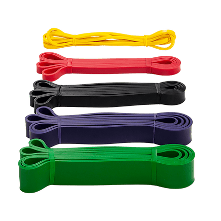 Resistance Band Loop Set of 5 Heavy Duty Gym Yoga Workout Sports & Fitness Kings Warehouse