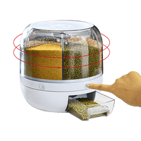 Rice Storage Cereal Dispenser Grain Container Rotating Dry Food Box Home & Garden Kings Warehouse