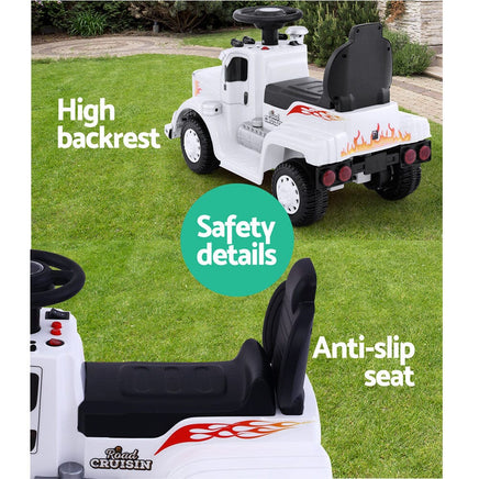 Ride On Cars Kids Electric Toys Car Battery Truck Childrens Motorbike Toy Rigo White Big Baby Bazaar Kings Warehouse