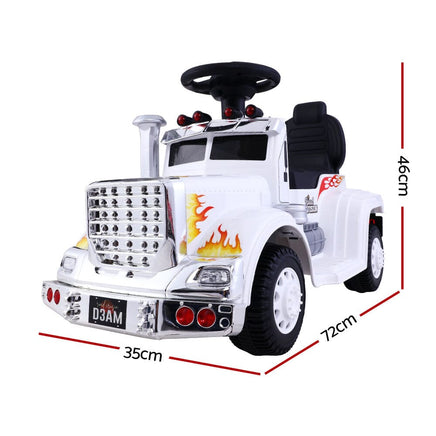 Ride On Cars Kids Electric Toys Car Battery Truck Childrens Motorbike Toy Rigo White Big Baby Bazaar Kings Warehouse