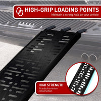 Rigg 2x Aluminium ATV Loading Ramp Foldable - Black Kings Warehouse
