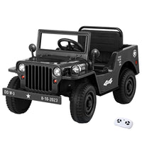 Rigo Kids Ride On Car Off Road Military Toy Cars 12V Black Big Baby Bazaar Kings Warehouse