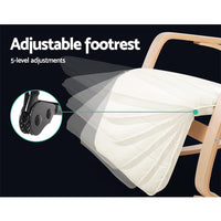 Rocking Armchair Footrest Nursing Beige Afton Furniture Kings Warehouse