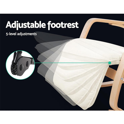 Rocking Armchair Footrest Nursing Beige Afton Furniture Kings Warehouse