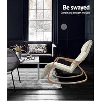 Rocking Armchair Footrest Nursing Beige Afton Furniture Kings Warehouse