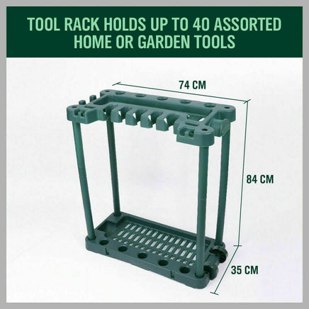 Rolling Garden Tools Storage Rack Long Short Handles Organizer Holders Fits 40 Home & Garden Kings Warehouse