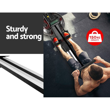 Rowing Exercise Machine Rower Water Resistance Fitness Gym Home Cardio Kings Warehouse