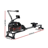 Rowing Exercise Machine Rower Water Resistance Fitness Gym Home Cardio Kings Warehouse