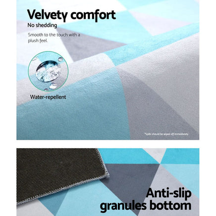 Rug 200x290cm Area Rug Large Carpet Soft Short Pile Modern Tria Home & Garden Kings Warehouse