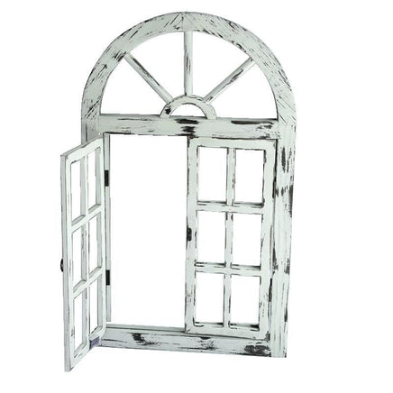 Rustic White Scarlett Window Mirror Home & Garden Kings Warehouse