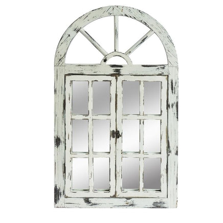 Rustic White Scarlett Window Mirror Home & Garden Kings Warehouse