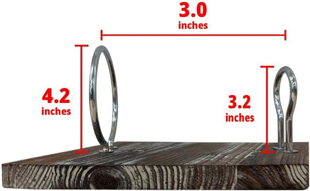 Rustic Wood and Metal Wine Rack Set for 4 Bottle Storage Holder for Home Bar Kitchen Living Room Kings Warehouse