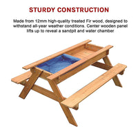 Sand & Water Wooden Picnic Table Baby & Kids Kings Warehouse