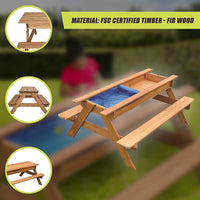 Sand & Water Wooden Picnic Table Baby & Kids Kings Warehouse