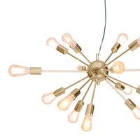 Sarantino 15-Light Sputnik Chandelier in Brass Finish Kings Warehouse